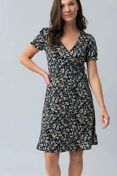 La robe portefeuille fleurie