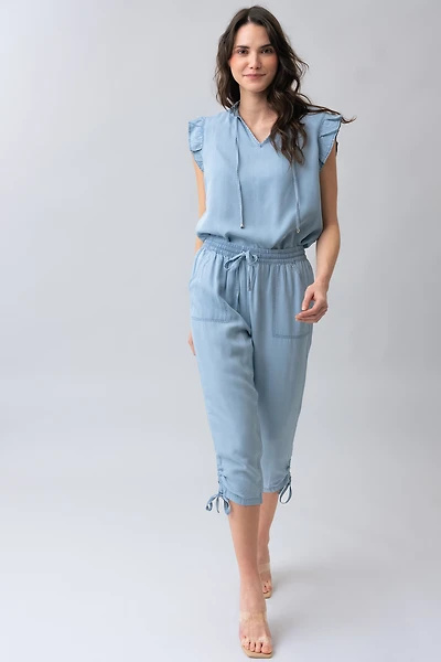 Le capri ajustable en tencel