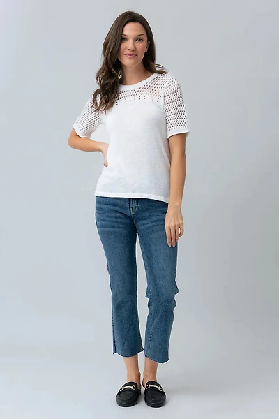 Le jeans écourté semi-évasé