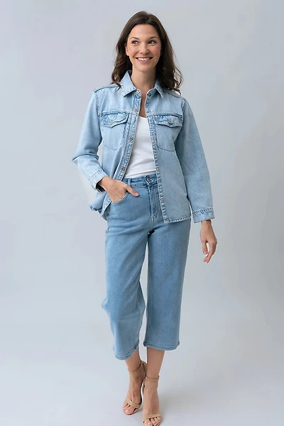 Le jeans écourté jambe large | Modèle Lily