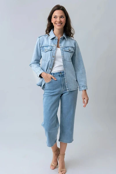 Le jeans écourté jambe large | Modèle Lily