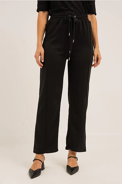 Le pantalon jambe large noir
