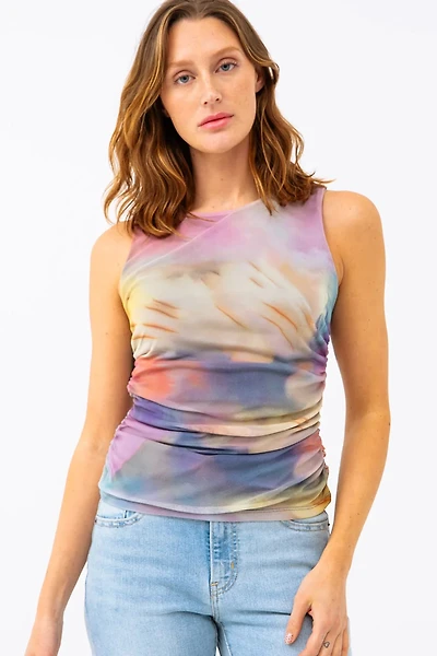 La camisole diaphane multicolore