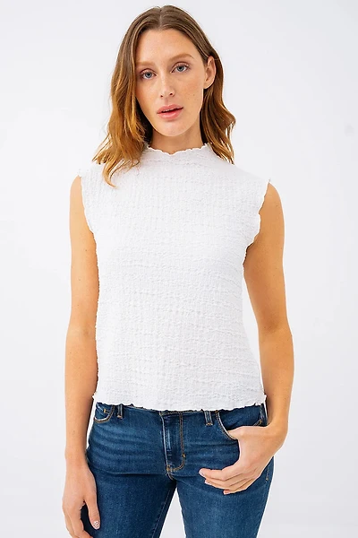 La camisole unie texturée