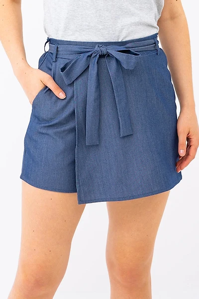 La jupe-short effet denim