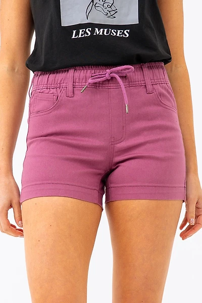 Le short uni taille élastique