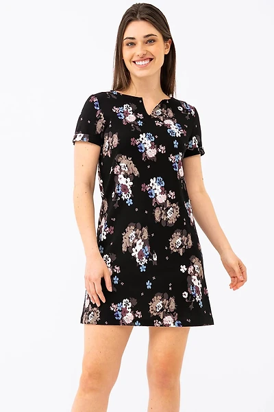 La robe courte bouquets de fleurs