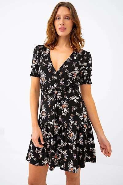 La robe imprimé floral jupe volantée