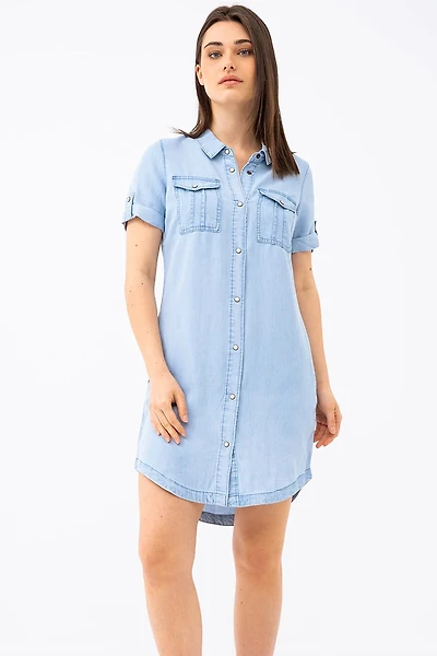 La robe chemisier en Tencel