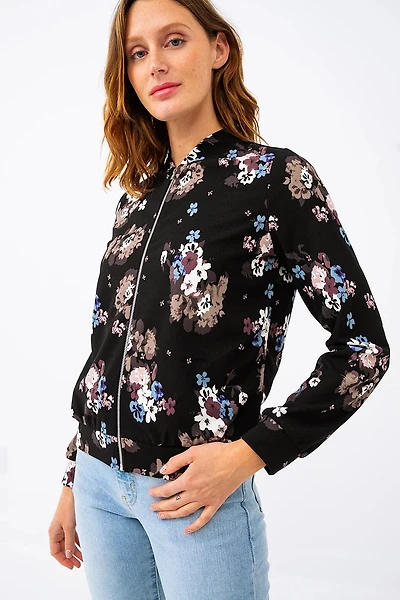 Le blazer fleuri style aviateur