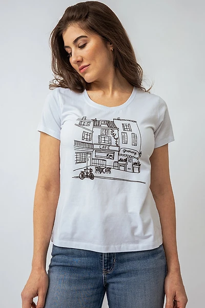 Le t-shirt imprimé ville