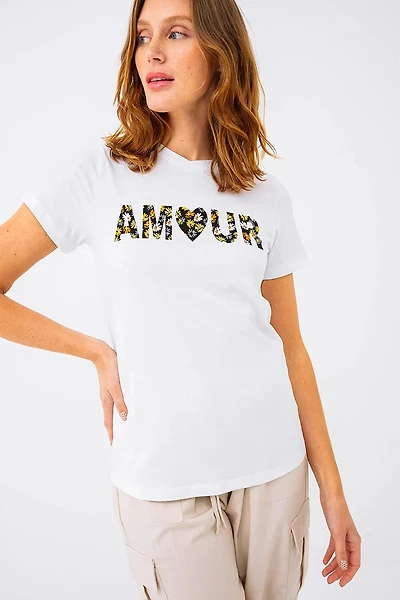 Le t-shirt imprimé Amour