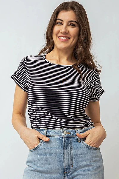 Le t-shirt raglan rayé