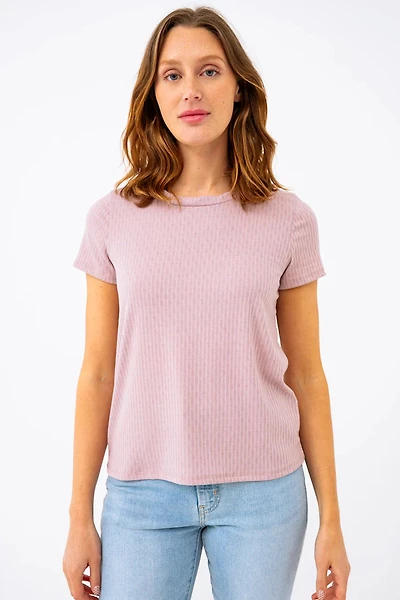 Le t-shirt uni pointelle