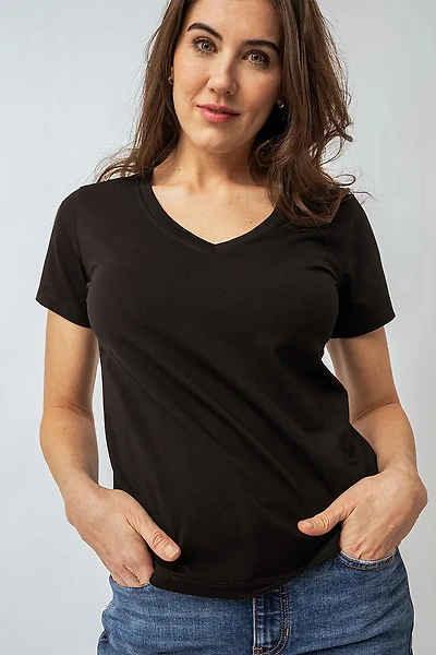 Le t-shirt basique col V