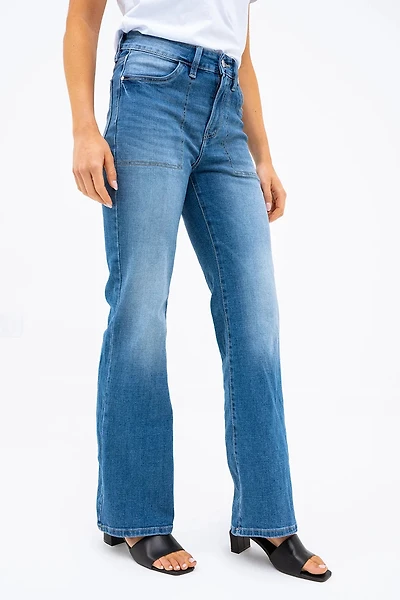 Le jeans taille haute jambe large par Suko