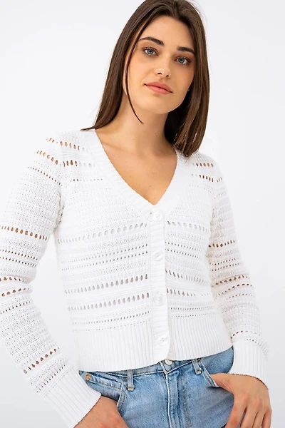 Le cardigan court en crochet