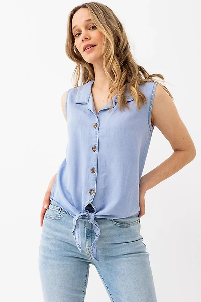 La camisole en Tencel à nouer