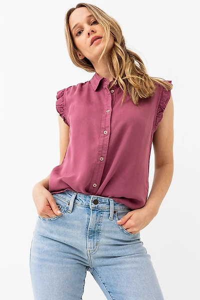 La camisole en Tencel à volants
