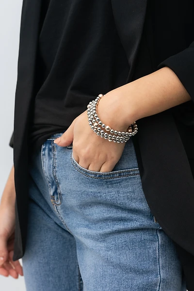 Le trio de bracelets billes multitons