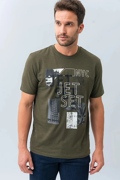 Le t-shirt imprimé « Jet set »