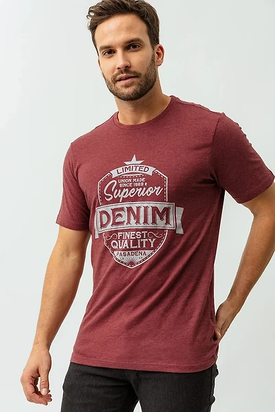 Le t-shirt imprimé « Superior denim »
