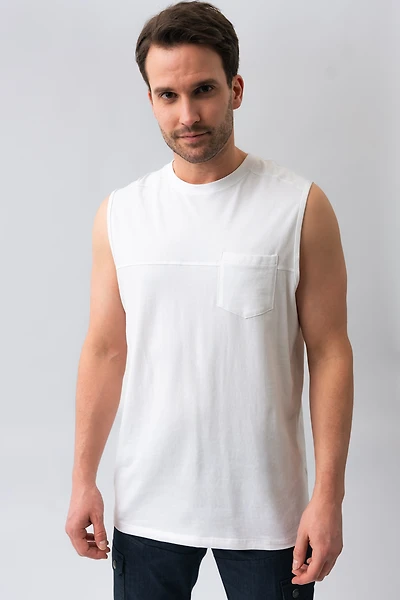 La camisole unie avec poche
