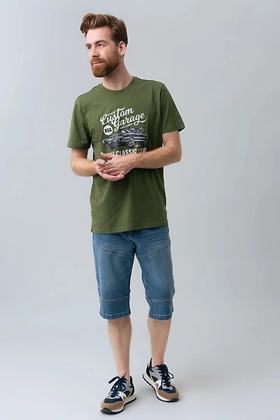 Le capri en jeans à découpes | Modèle C_Fit