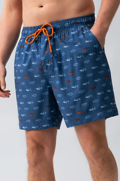 Le maillot de bain imprimé poissons