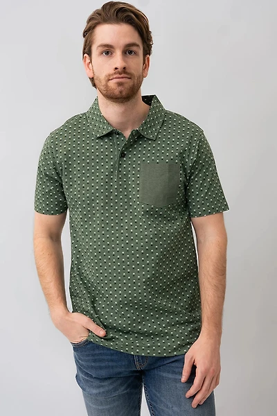 Le polo imprimé géo all-over