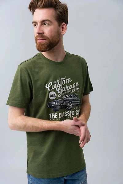 Le t-shirt imprimé « Denim revolution »