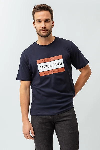 Le t-shirt Jack & Jones logo tricolore