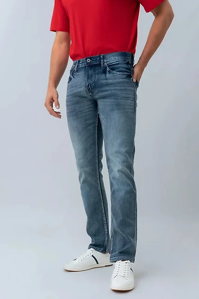 Le jeans droit délavé Projek Raw | Modèle Baru