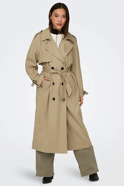Le manteau Trench-coat beige