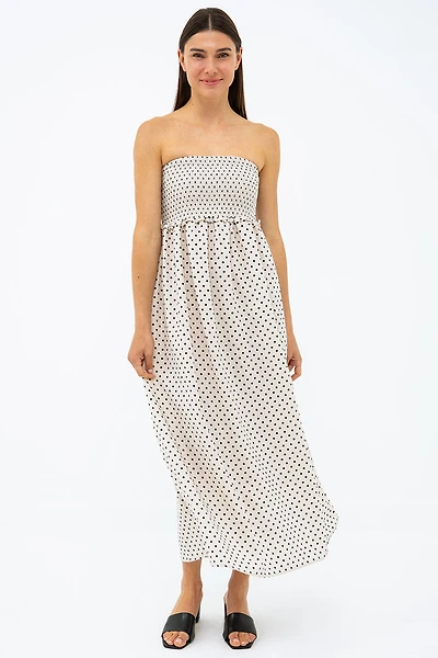La robe tube longue à pois par Only