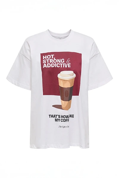 Le t-shirt imprimé thématique café