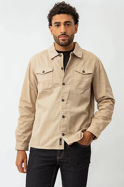 La surchemise en denim beige
