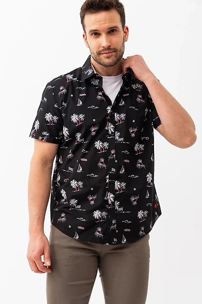 La chemise imprimé palmiers