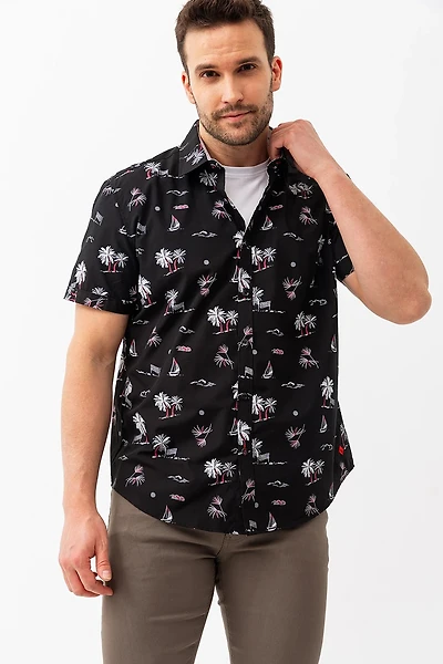 La chemise imprimé palmiers