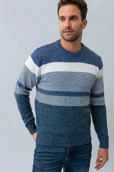 Le tricot chiné bicolore