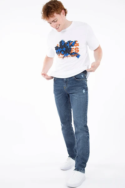 Jean étroit détails usés | Modèle G_Fit 2 couleurs