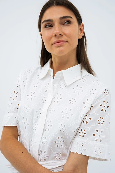 La robe chemisier broderie anglaise par Silver