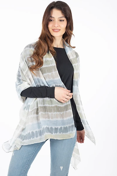 Foulard mince motif « tie-dye »