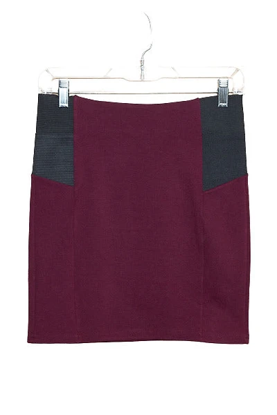 Jupe droite avec élastiques | 2 couleurs