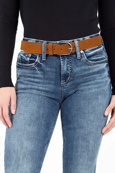 Ceinture cuir véritable fini suédine | 3 couleurs