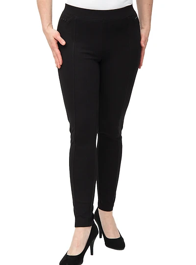 Legging long noir en point de rome | Pentagone
