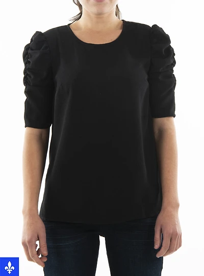 Blouse à manches froncées | Fabriquée au Québec