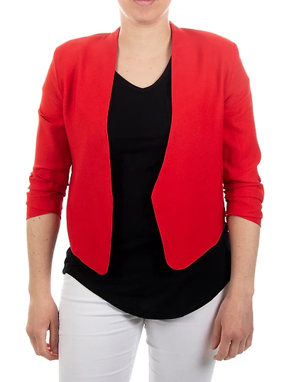Le blazer uni manches 3/4