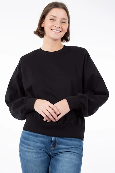 Chandail uni à épaulette | 5 couleurs