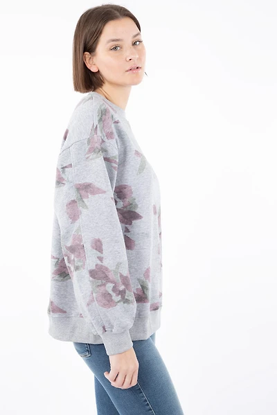 Chandail ouaté imprimé abstrait